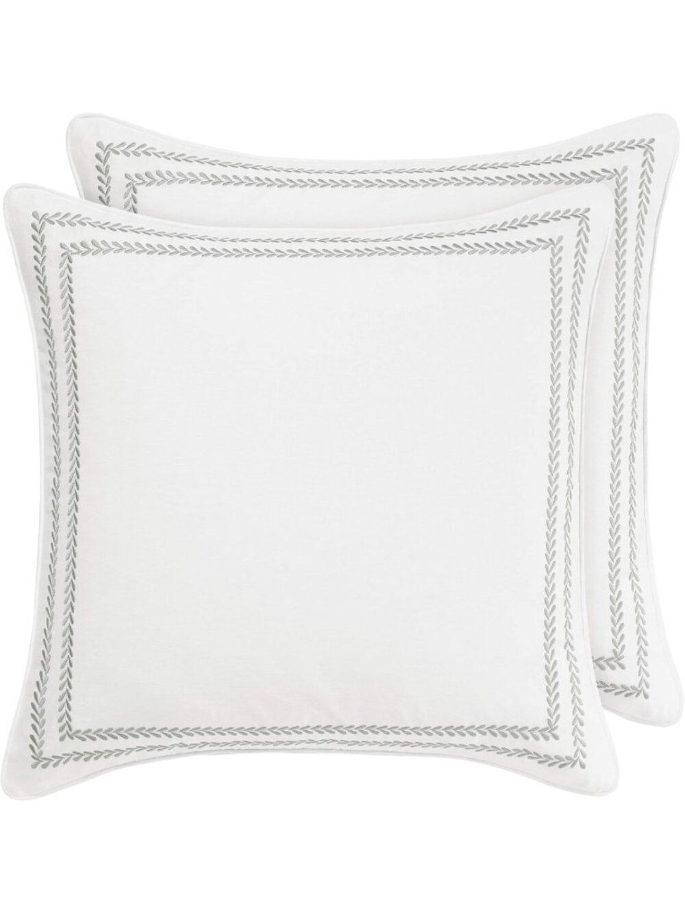 2 Pack 100% Cotton European Shams | Soft Euro Pillow Covers for Cozy Decor
